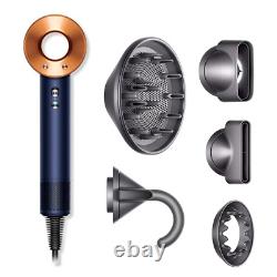 Super Hair Dryer Supersonic Prussian Blue/Rich Copper With 5 Attachment
