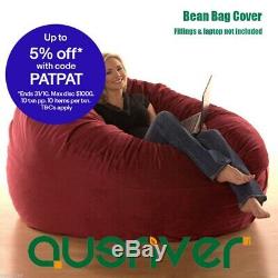 Super Large Luxury Seat Feeling Bean Bag Beanbag Cover Suede Round Loveseat