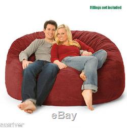Super Large Luxury Seat Feeling Bean Bag Beanbag Cover Suede Round Loveseat