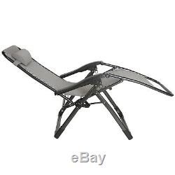 Super Width 23 Zero Gravity Folding Lounge Beach Chairs WithHolder 350LB Capacity