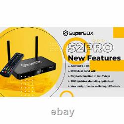 Superbox S2 Pro Media Player, 6K Android 9.0 TV Dual-Band Wi-Fi 2.4G/5G 2021
