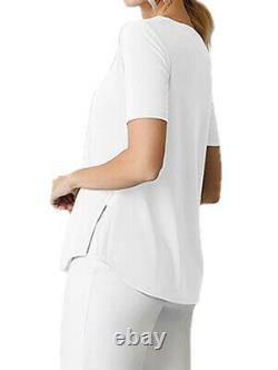 Sympli White Go To Classic T-Shirt Relax Short Sleeve Blouse Top Apparel 8 New