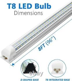 T8 2FT 4FT 8FT LED Shop Light Fixture 120W LED Tube Light Bulb 6500K Shop Light