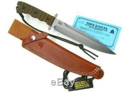Tops WPH-07 Green Micarta Wild Pig Hunter Fixed Blade Hunting Knife + Sheath