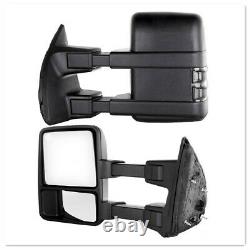 Tow Mirror For 99-07 Ford F250 F350 Super Duty Power Heated Smoked Turn Signal