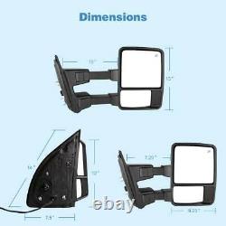 Towing Mirrors for 1999-2007 Ford F250 F350 F450 F550 Super Duty Power Heated