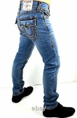 True Religion $229 Men's Rocco Relaxed Skinny Super T Jeans 33 Inseam 105266