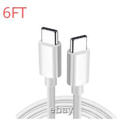 USB-C to USB-C Cable Fast Charger Lot Type C Charging Cord For iPhone 15 Android