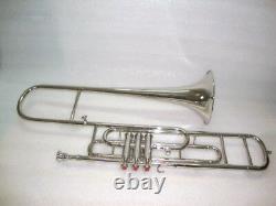 Valve Trumbone SUPER DEAL NOW! Bb FLAT Brand New Silver Free case+Mouthpiece