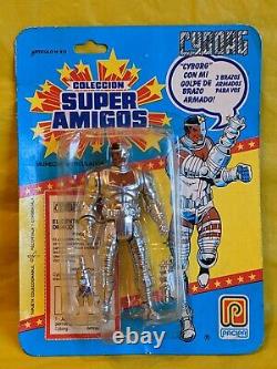 Vintage Super Powers Amigos CYBORG Kenner Pacipa 1989 READ