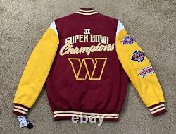 WASHINGTON COMMANDERS 3 TIME SUPER BOWL CHAMPIONSHIP Cotton Jacket S M L XL 2X