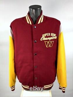 WASHINGTON COMMANDERS 3 TIME SUPER BOWL CHAMPIONSHIP Cotton Jacket S M L XL 2X
