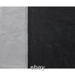 WHITEDUCK Super Heavy Duty Poly Tarp 16 Mil Thick Cover Waterproof- Silver Black