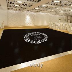 Wedding Dance Party Floor Cover Self-Adhesive Vinyl White & Black Decal Sticker