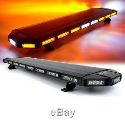 Xprite Amber 48inch Rooftop LED Strobe Light Bar 12V Flashing Emergency Warning