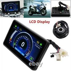 12v Motorcycle Speedometer Odometer Tachometer RPM Speed Meter Fuel LCD Gauge