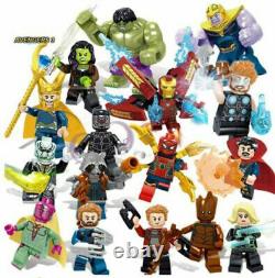 16pcs Marvel Super Heroes Lego Avengers Infinity Guerre Mini Figurines Homme Hulk Set