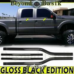 1999-2016 Ford F250 F350 F450 F550 Cabine D'équipage Gloss Black Fenêtre Sill Couvertures