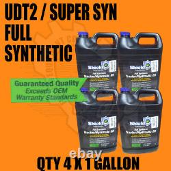 (4) 1 Gallon Super Synthétique Super Udt2 Fluide Trans-hydraulique Oil Udt Pour Kubota