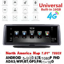 7,84 Tactile 4g Adas Android 5.1 Enregistreur De Caméra De Voiture Gps Nav Wifi Bluetooth Dvr