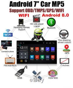 7 '' Android 8.0 4g Wifi Double 2din Autoradio Stéréo Gps Navi Multimedia Player