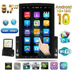 9.7 Inch Vertical Car Stereo Radio Android 10 2din Fm Écran Tactile Gps Bluetooth