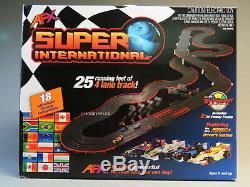 Afx Tomy Ho Slotcar Super Race Internationale 4 Lane Car Set Mega G Plus Afx21018