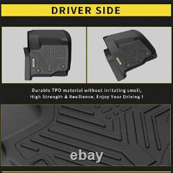 All Weather Floor Mats Liners Pour 17-21 Ford F-250 F350 F450 Super Duty Crew Cab