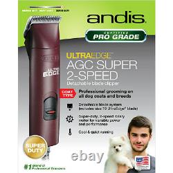 Andis Pro Ultraedge Agc Super 2-speed Pet Hair Clipper 23280 Toilettage Des Animaux De Chien