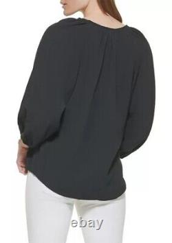 Calvin Klein Femmes Taille M Coupe De Cou Gauze Blouse T.n.-o. 79,50 $