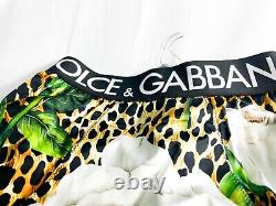 Culotte imprimé léopard taille haute avec fermeture éclair pour femme de Dolce & Gabbana. Taille.