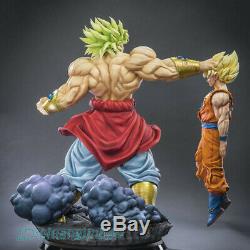 Dbz Dragon Ball Z Super Saiyan Broli Vs Son Goku Statue Painted En Stock Figure