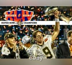 Drew Brees Saints Taille 10.5 Super Bowl Championship Mvp Ring Avec Boîte Et 5 Affiches
