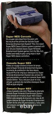 Édition mini console de jeu SUPER NINTENDO CLASSIC, 21 jeux authentiques, neuf