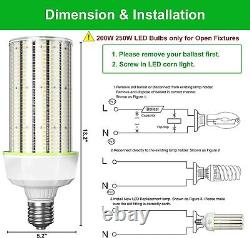 Équivalent 1000W 37500LM 2Pack 250W LED Maïs Lumière Commerciale Lampe de Zone Haute Baie