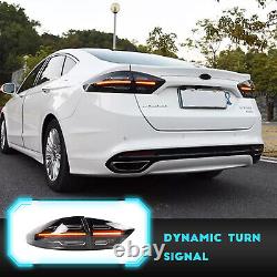 Feux arrière LED pour Ford Fusion Mondeo 2013-2016 Style Porsche fumé foncé 4 pièces