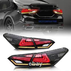 Feux arrière fumés à LED séquentiels pour Toyota Camry 2018 2019, modifier les lampes arrière.