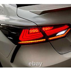 Feux arrière fumés à LED séquentiels pour Toyota Camry 2018 2019, modifier les lampes arrière.