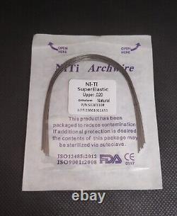 Fil orthodontique super élastique en NiTi en forme d'arc rond Arcos Arch Wires Forme naturelle