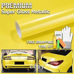 Film De Feuille Libre Super Gloss Metallic Vinyl Car Wrap Sticker Decal Bubble