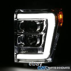 Fit Ford 11-16 F250 F350 F450 F550 Super Duty Clear Led Bar Projecteur Phares