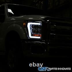 Fit Ford 11-16 F250 F350 F450 F550 Super Duty Clear Led Bar Projecteur Phares