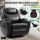 Full Body Fauteuil De Massage Inclinable En Cuir Lounge 360 ​​vibrant Heat ° Pivotant Noir