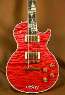 Gibson Les Paul Super-custom Papillon Rose Guitare Électrique Ultima