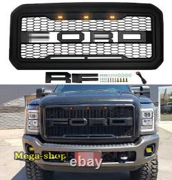 Grille Pour 2011-2016 Ford F250 F350 Super Duty Front Grill Raptor Style Noir