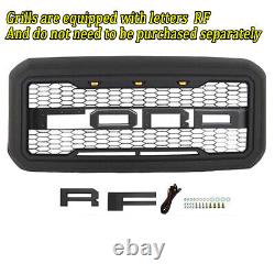 Grille Pour 2011-2016 Ford F250 F350 Super Duty Front Grill Raptor Style Noir