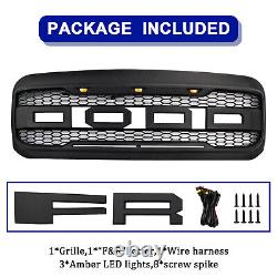 Grille avant Raptor noir pour Ford F250 F350 Super Duty Excursion 1999-04