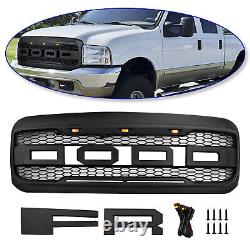 Grille avant Raptor noir pour Ford F250 F350 Super Duty Excursion 1999-04