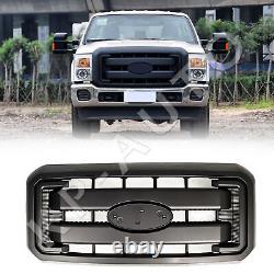 Grille de radiateur avant pour Ford F250 F350 F450 F550 Super Duty 2011-2016 Noir mat