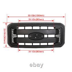 Grille de radiateur avant pour Ford F250 F350 F450 F550 Super Duty 2011-2016 Noir mat